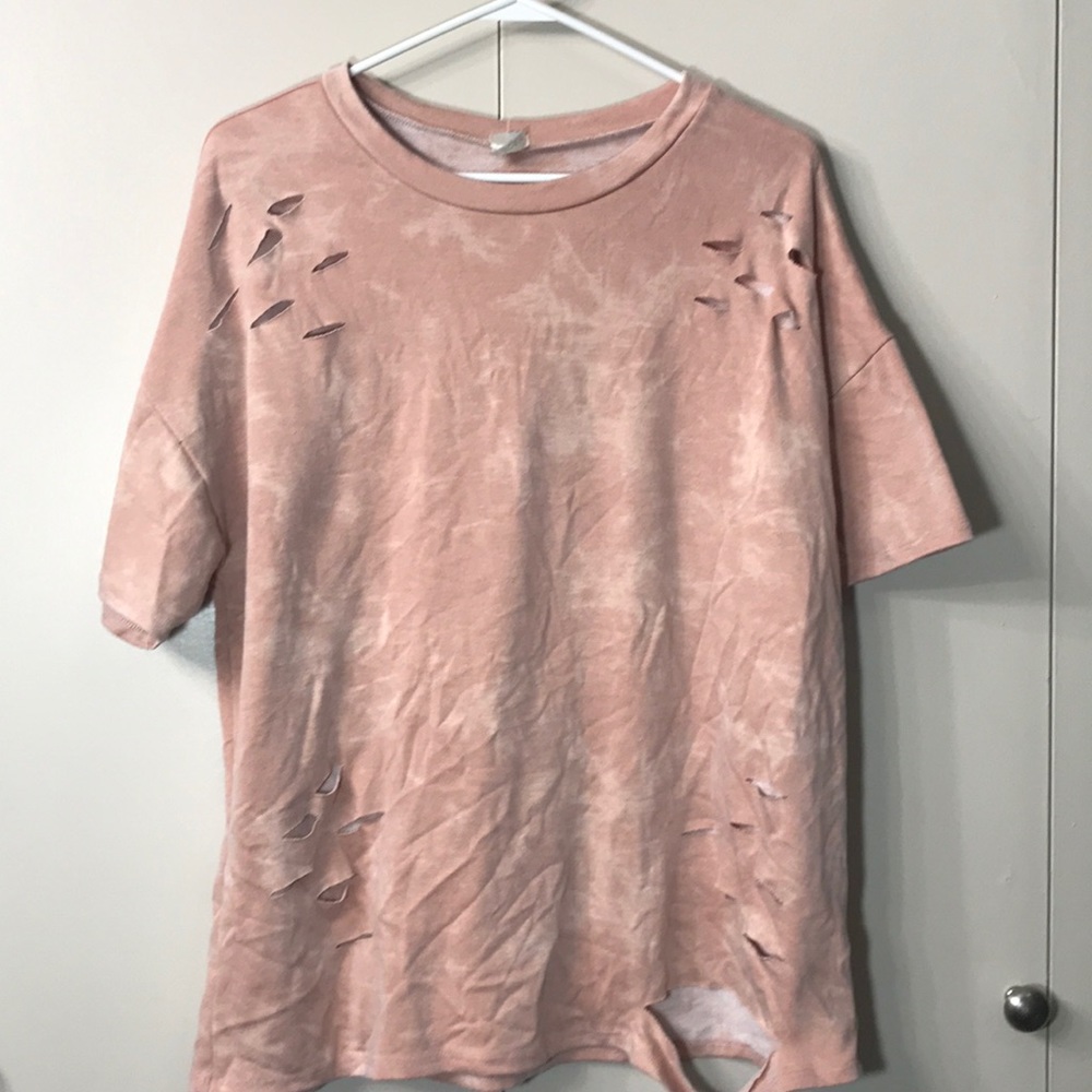 Shirt with wholes